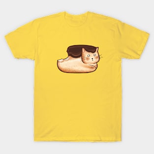Bread Loaf Cat Chocolate T-Shirt